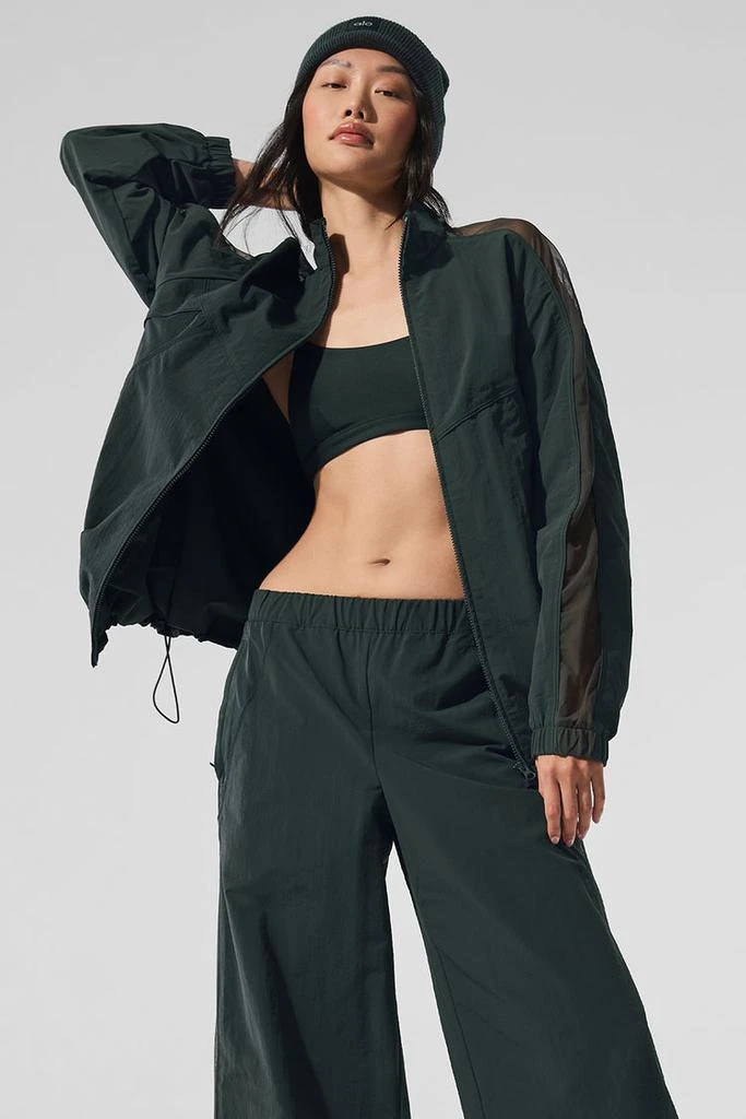 Alo Origin Full-Zip Track Jacket - Charcoal Green 3