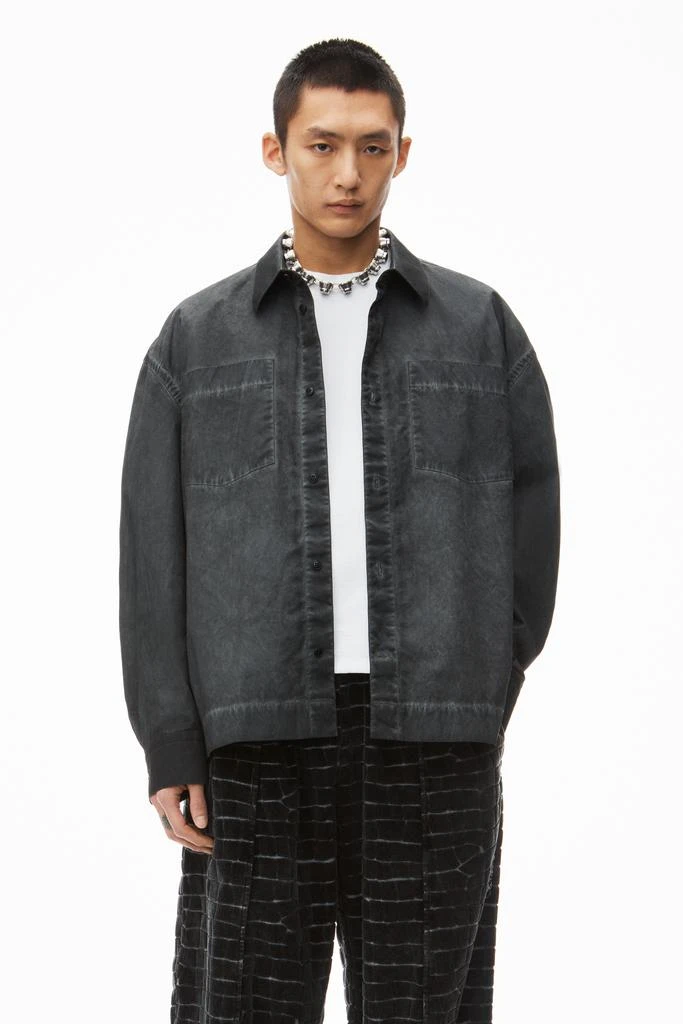 Alexander Wang oversized buttondown shirt with patch pockets in cotton 1