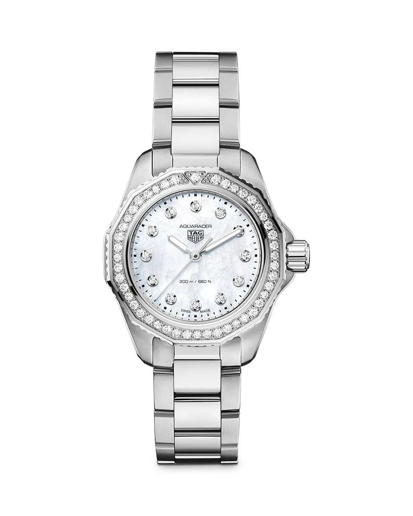 TAG Heuer Aquaracer Professional 200 Mother-Of-Pearl and Diamond Watch, 30mm 1