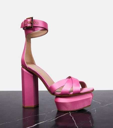 Balmain Ava satin platform sandals 6