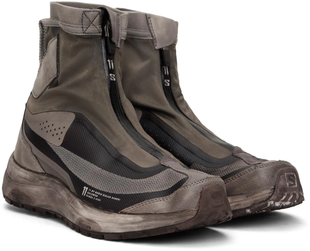 11 by Boris Bidjan Saberi Taupe Salomon Edition Bamba 2 High V2 Sneakers 4
