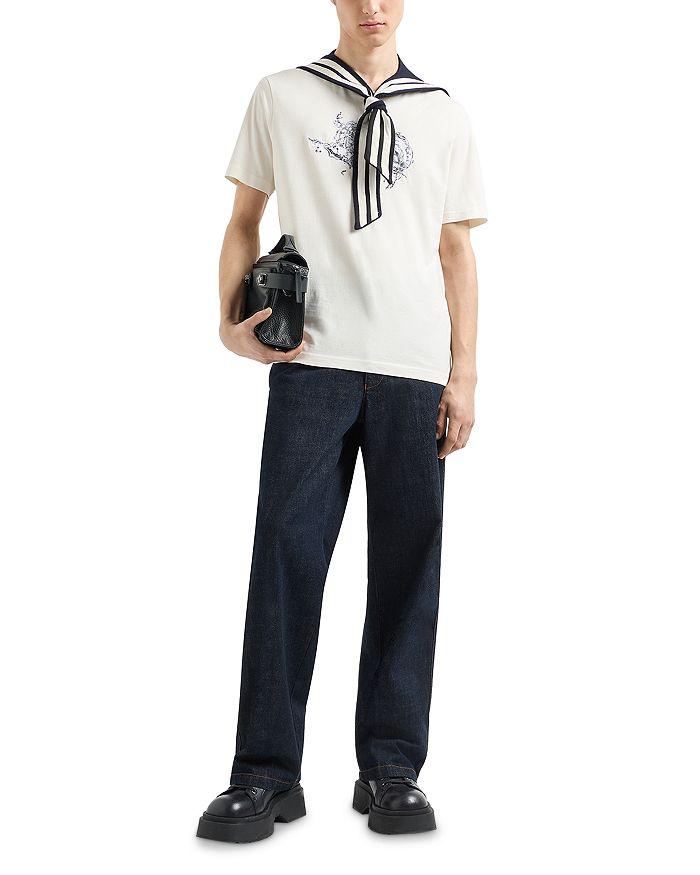 Emporio Armani Cotton Embroidered Logo Graphic Tee