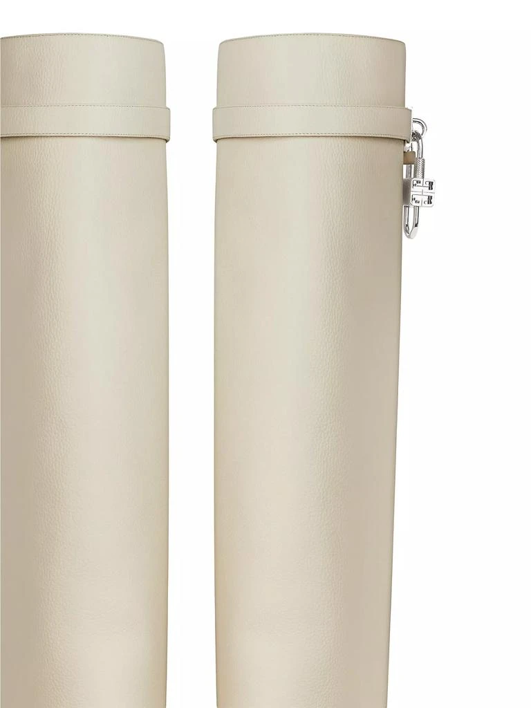 Givenchy Shark Lock Biker Boots in Grained Leather 7