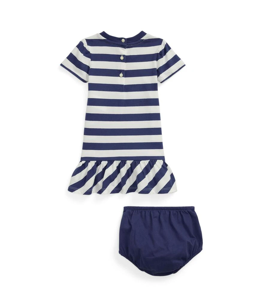 Striped Polo Bear Cotton Dress & Bloomer (Infant)  On Sale Now with Up to  70% Off | Discover Exclusive Deals & Savings at BeyondStyle  Authentic Ralph  Lauren girls|Girls|dresses|free shipping|zappos.com|clothing|striped polo