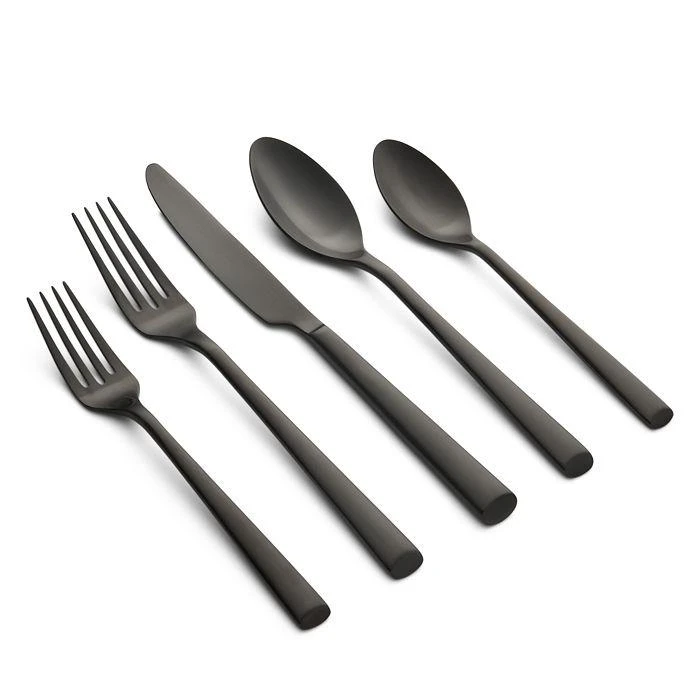 Cambridge Silversmiths Gilda Black Satin 20-Piece Flatware Set, Service for 4 1