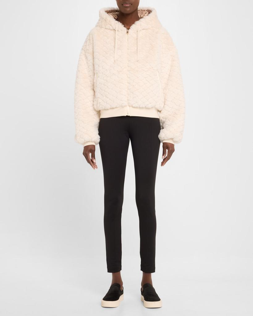 Blanc Noir Fawn Reversible Faux Fur Hoodie