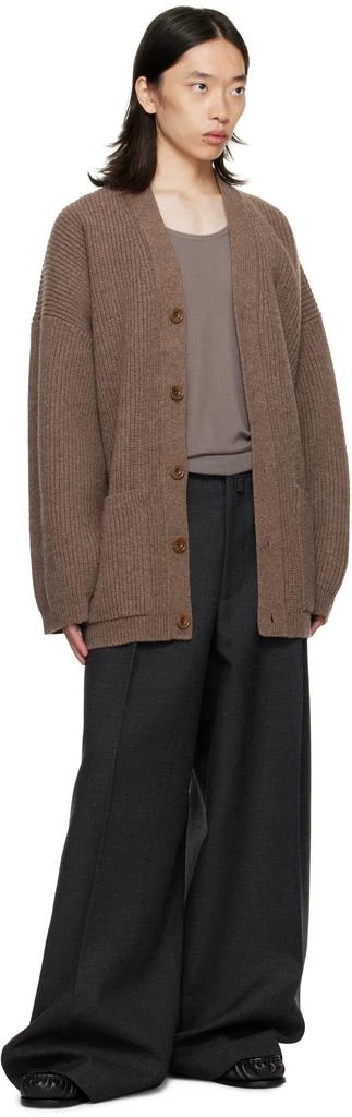 Dries Van Noten Gray Wide Pleated Trousers 4