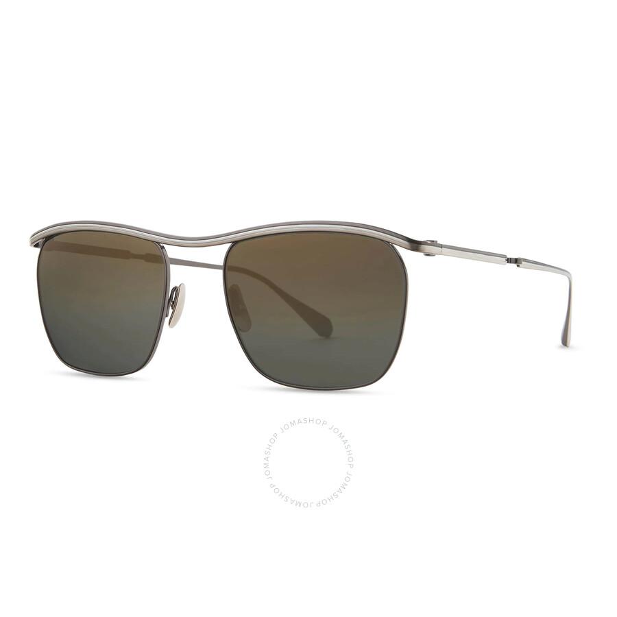 Mr. Leight Owsley S Chancery Gold Metallic Irregular Unisex Sunglasses ML4027 ATG/CHANGMET 53