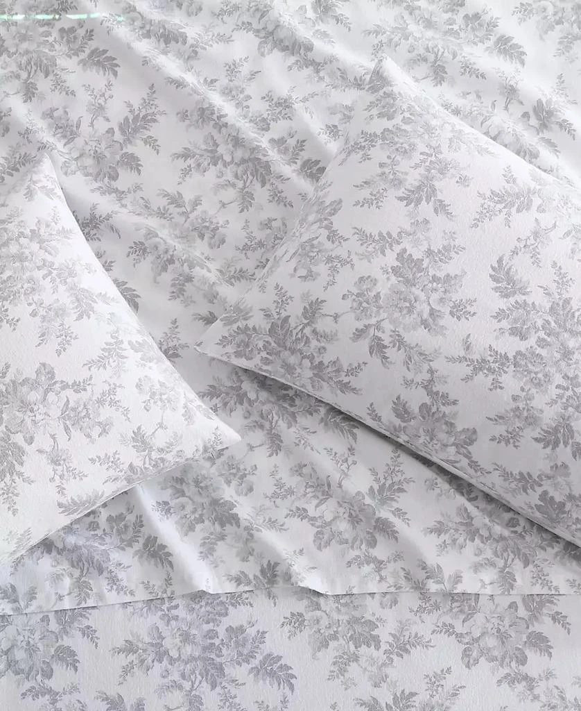 Laura Ashley Laura Ashley Cotton Flannel 4-Piece Sheet Set, Queen 3