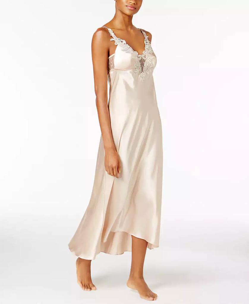 Flora Nikrooz Stella Satin Venise Trim Lingerie Nightgown