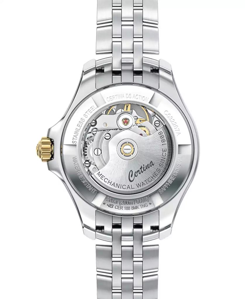 Certina Women's Swiss Automatic DS Action Diamond Accent Two-Tone Stainless Steel Bracelet Watch 35mm