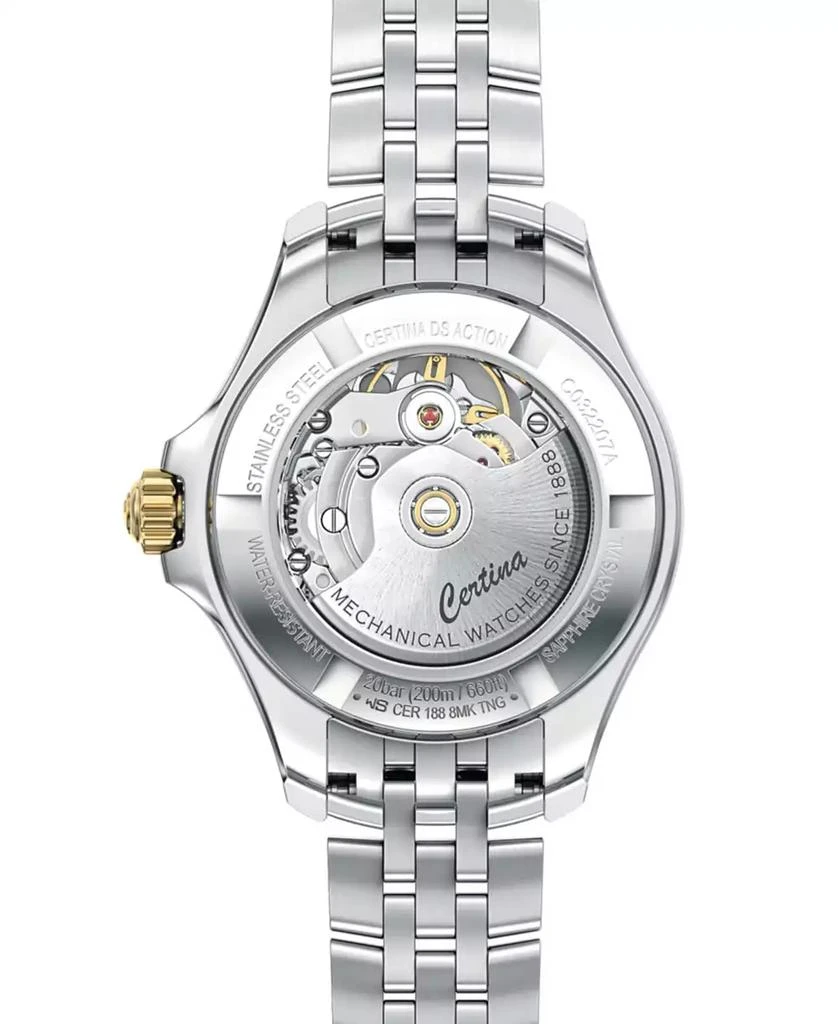 Certina Women's Swiss Automatic DS Action Diamond Accent Two-Tone Stainless Steel Bracelet Watch 35mm 2