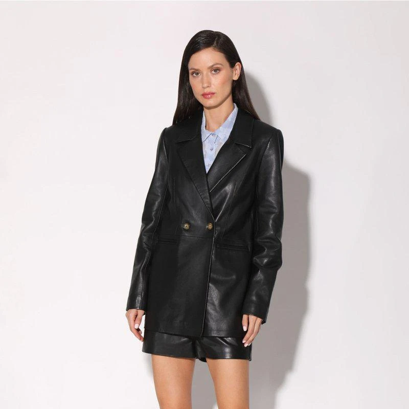 Walter Baker Misha Blazer, Black Leather 1