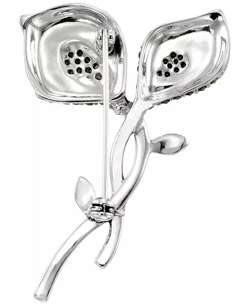 Macy
s Marcasite (2.2 ct. t.w.) and Pink Crystal (0.49 ct. t.w.) Brooch in Sterling Silver 2