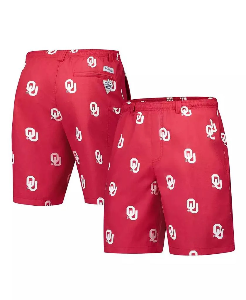 Columbia Men's Crimson Oklahoma Sooners PFG Backcast III Omni-Shade Shorts 1
