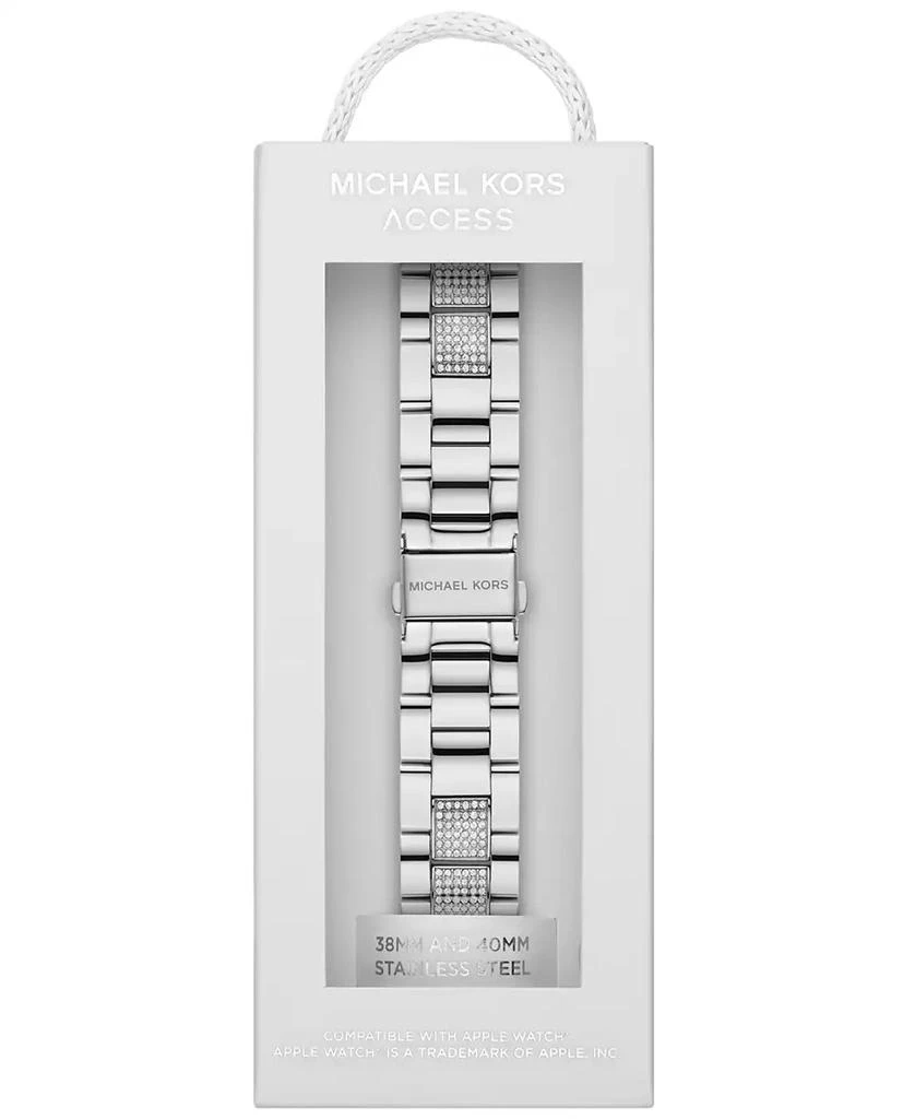 Michael Kors Women's Silver-Tone Stainless Steel Band for Apple Watch, Compatible with 38, 40, 41mm 2