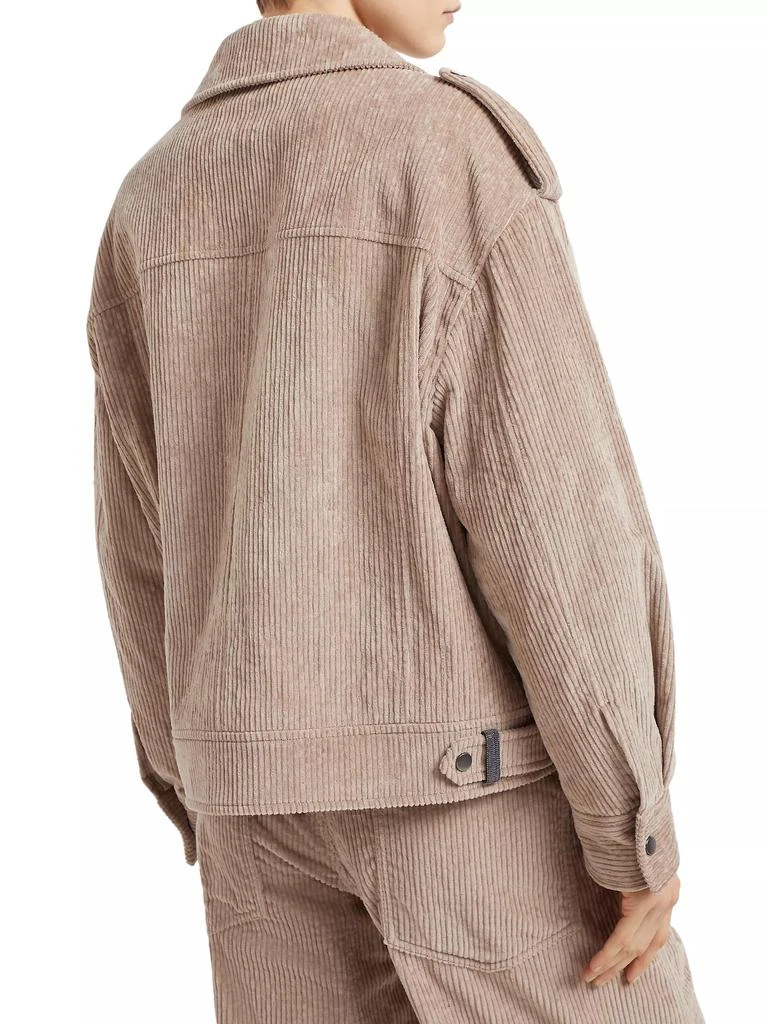 Brunello Cucinelli Comfort Cotton Corduroy Biker Jacket 3