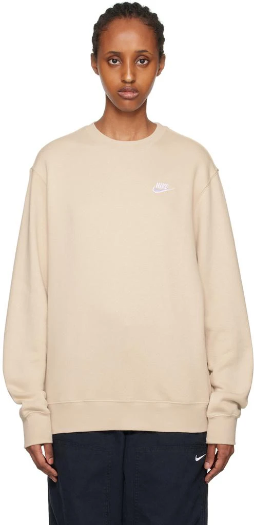 NIKE Beige Sportswear Club Sweatshirt 1