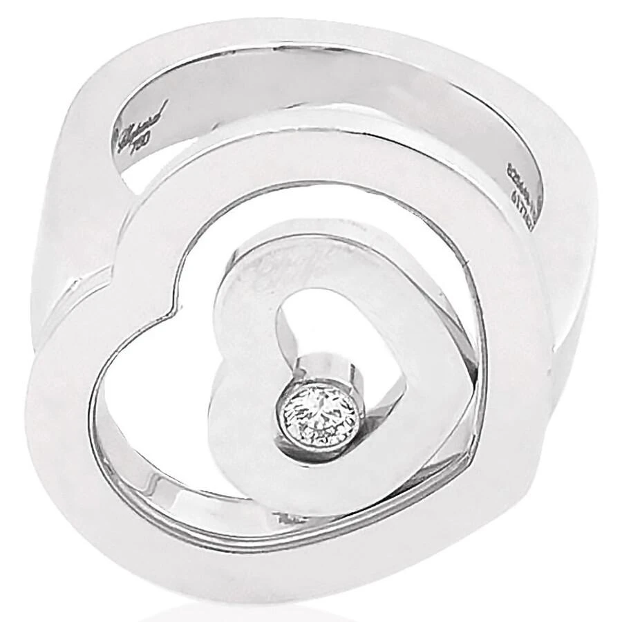 Chopard 18k White Gold Happy Diamond Ring 2
