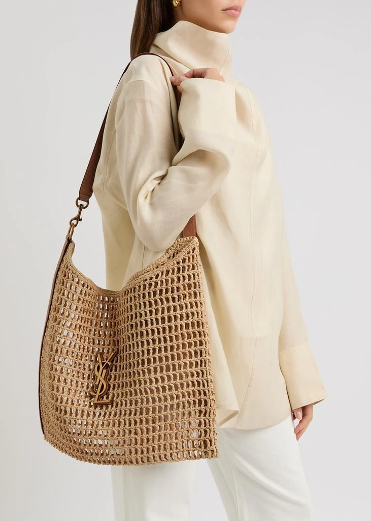 Yves Saint Laurent Oxalis open raffia tote Tote Bags Compare