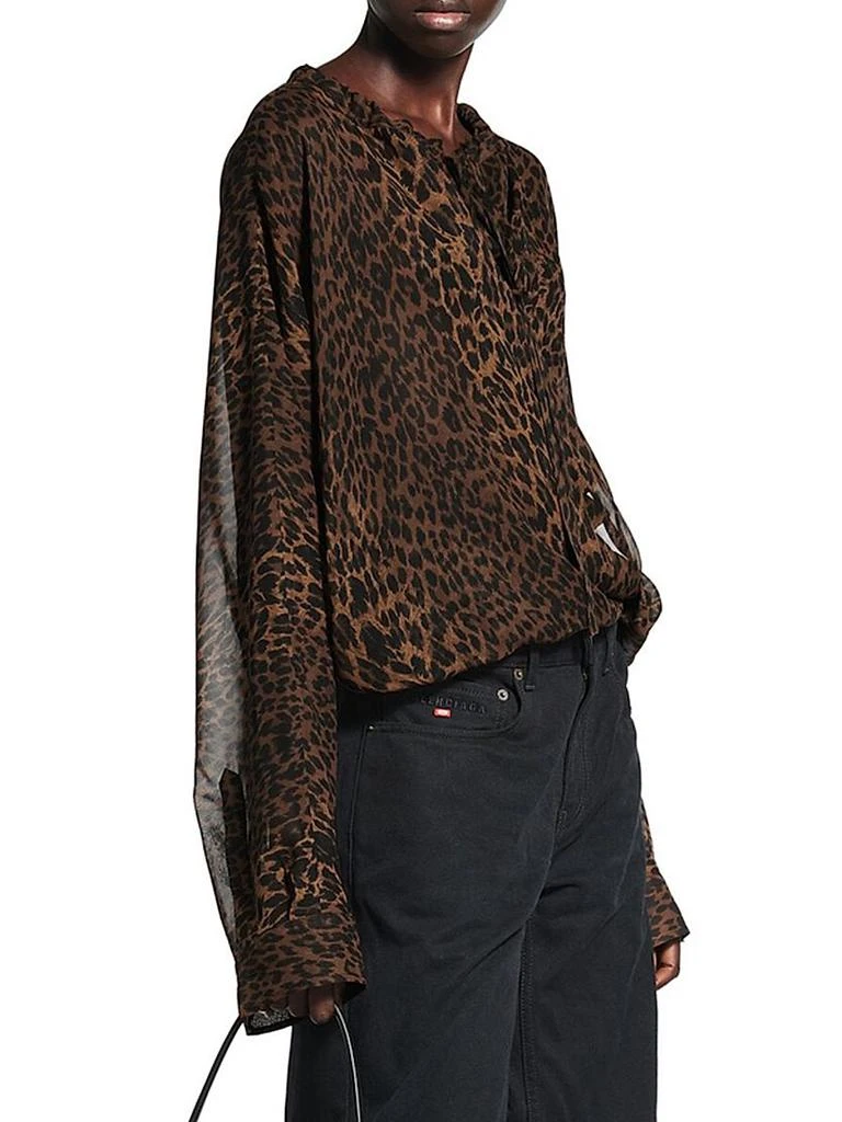 Balenciaga Leopard Minimal Blouse 3