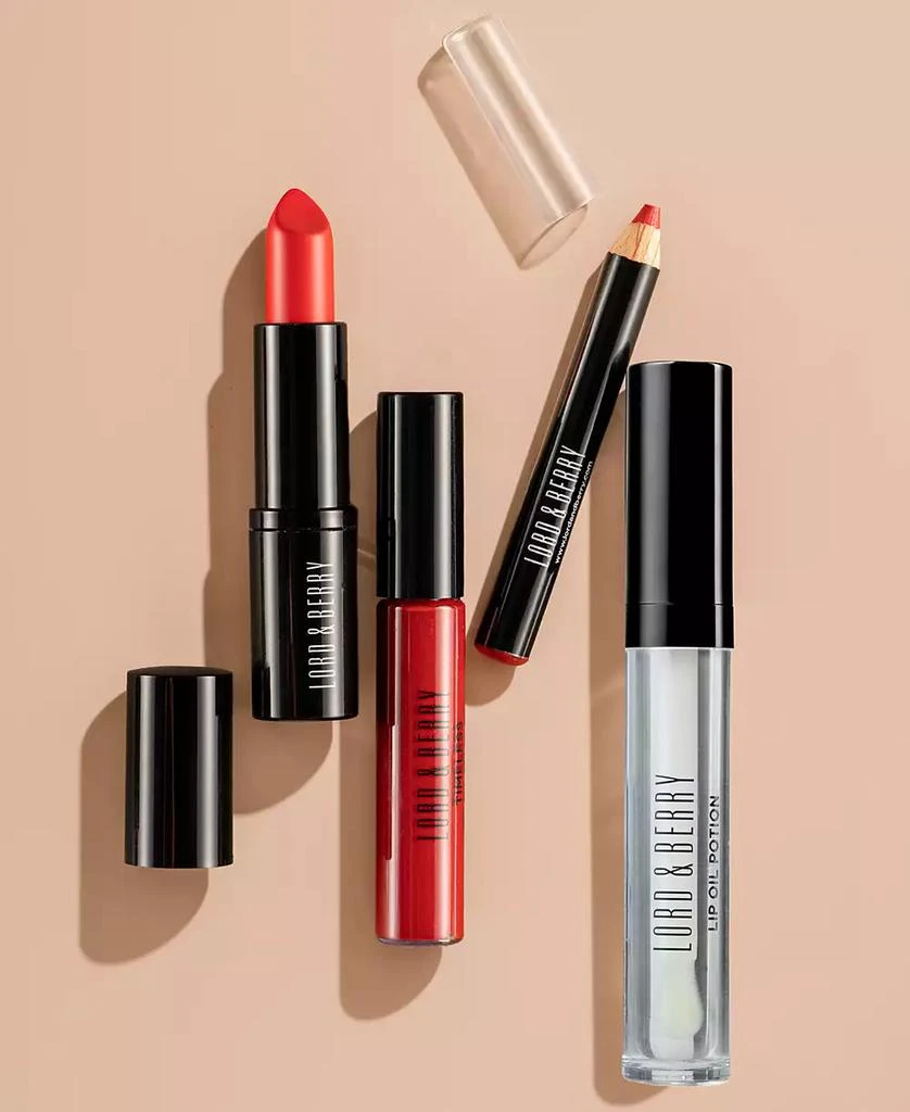 Lord & Berry Holidays Red Lips Makeup Kit, 4 Piece 3