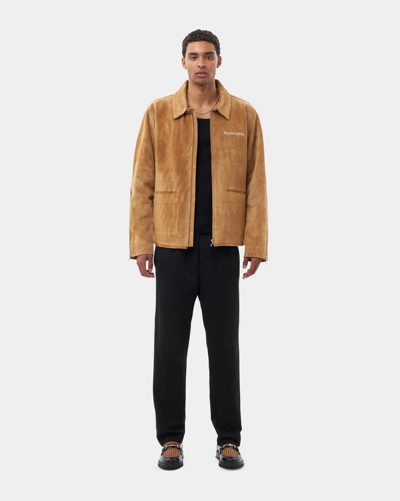 Entry Luxury Leather Jacket Suede Camel 1