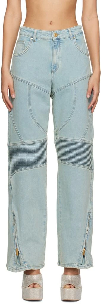 BLUMARINE Blue Biker Jeans