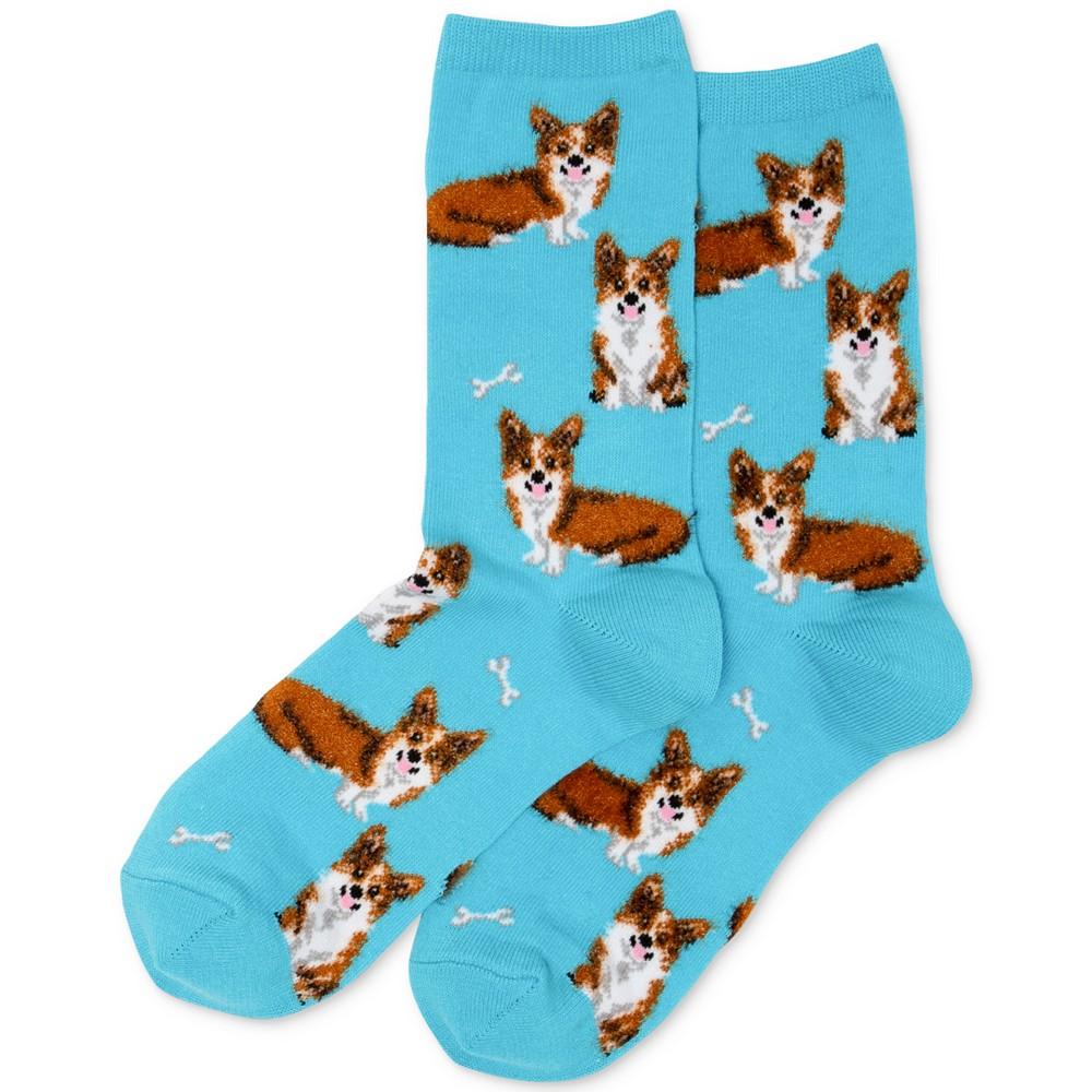 Hot Sox Women's Corgi Print Fashion Crew Socks