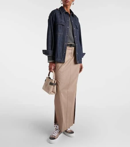 Brunello Cucinelli Monili-embellished high-top suede sneakers 2