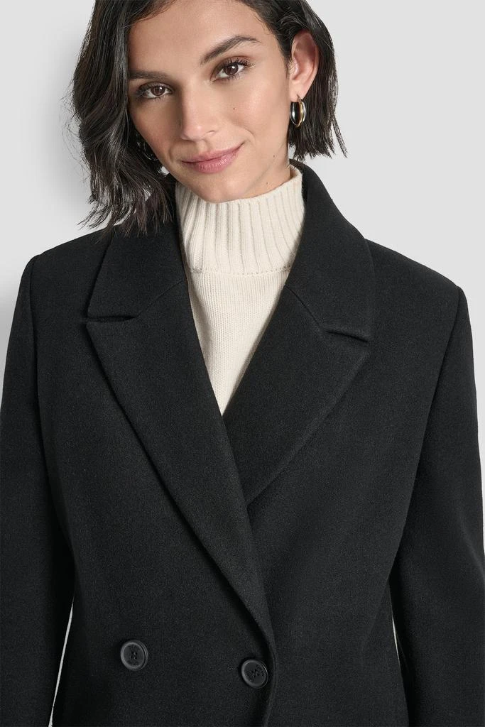 DKNY DOUBLE BREASTED FAUX WOOL COAT 6