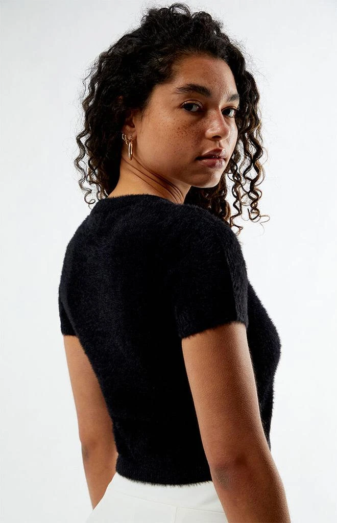 Glamorous Faux Fur Short Sleeve Sweater 2