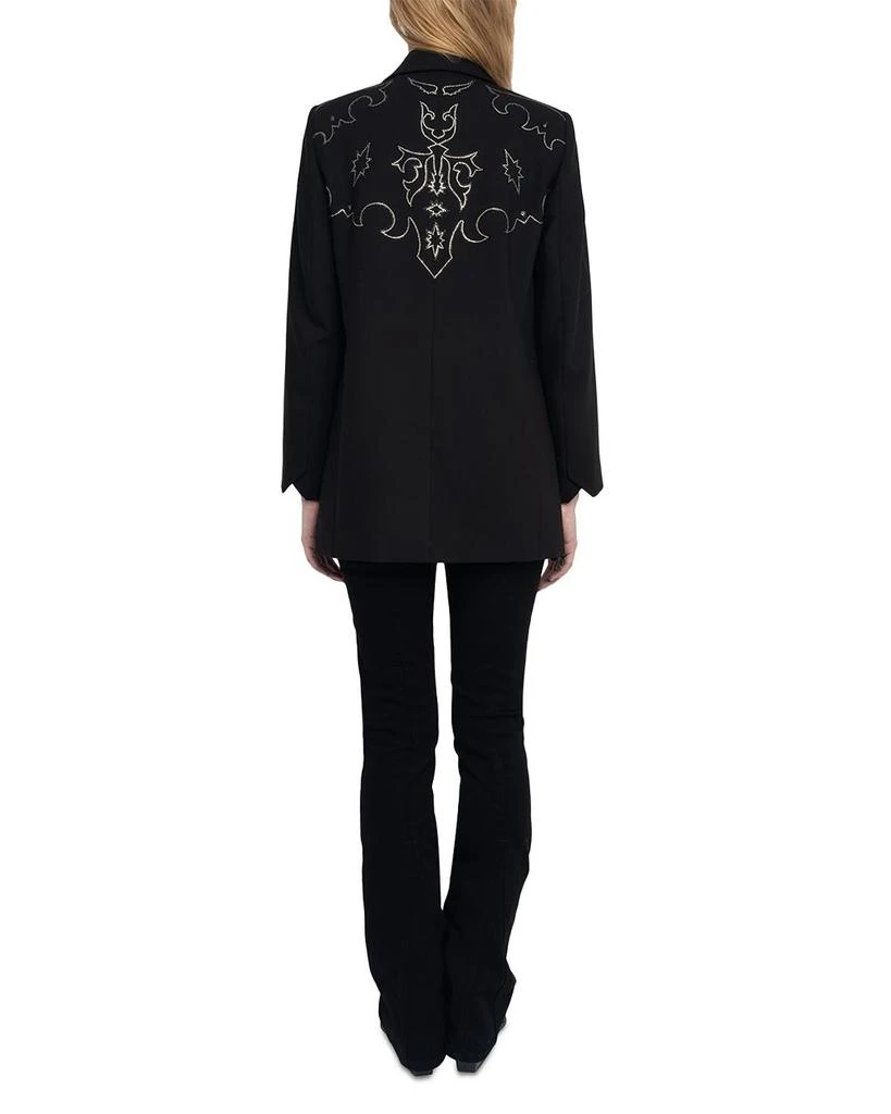 ZADIG & VOLTAIRE Viva Strass Western Blazer 6