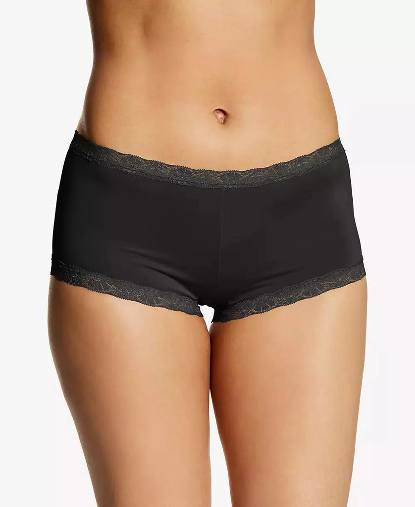 Maidenform Lace Trim Microfiber Boyshort Underwear 40760 1