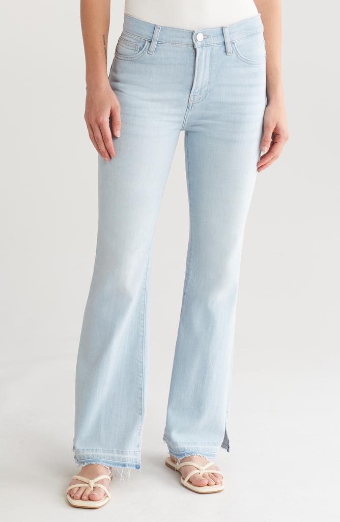 FRAME Le Easy Released Fray Hem Flare Jeans
