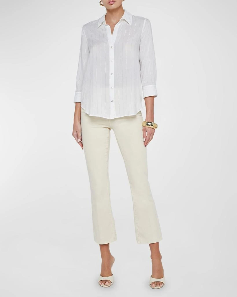 L'Agence Camille Metallic Stripe Blouse 2