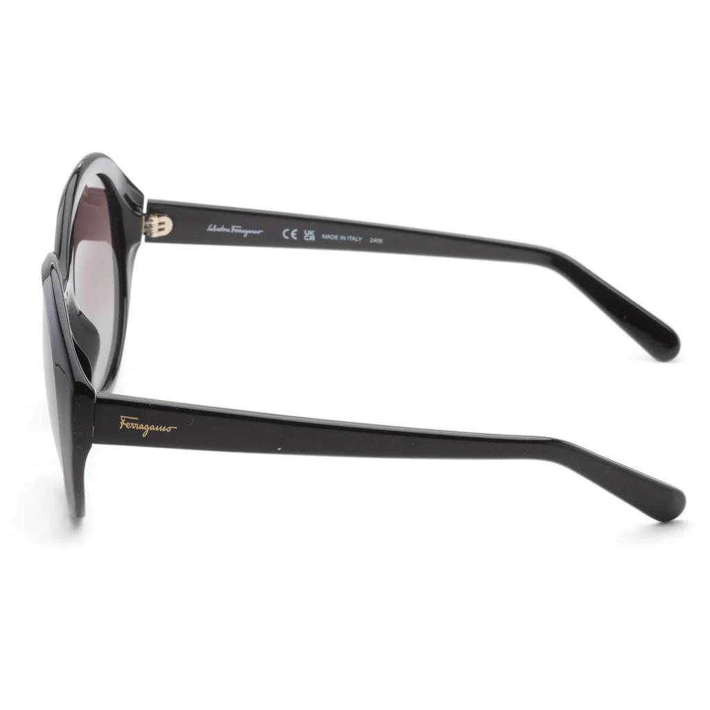 Shop Ferragamo Women's Black Oval Sunglasses on Sale at