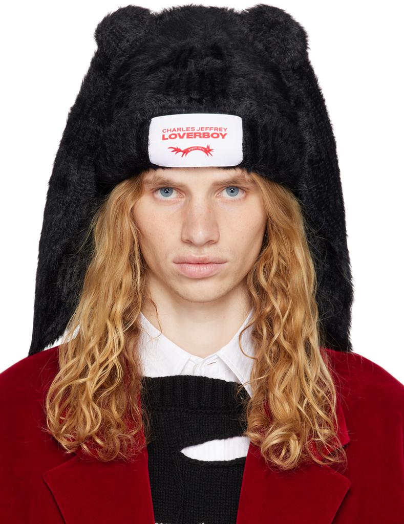 Charles Jeffrey Loverboy Yellow & Red Mohair Croco Balaclava