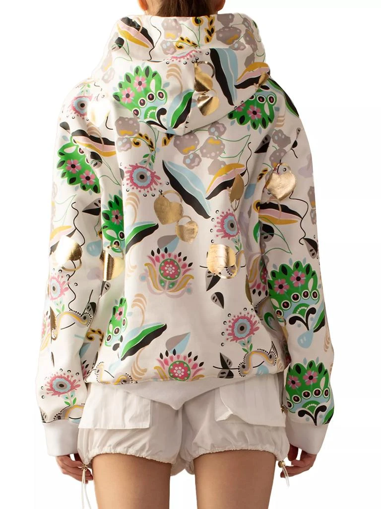 Cynthia Rowley Floral Drawstring Hoodie 4