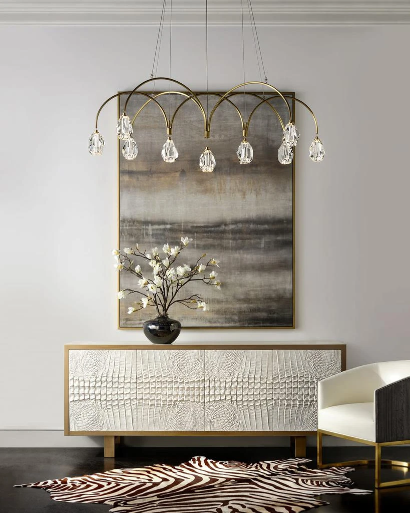 John Richard Faceted Cut Crystal 9-Light Chandelier 2