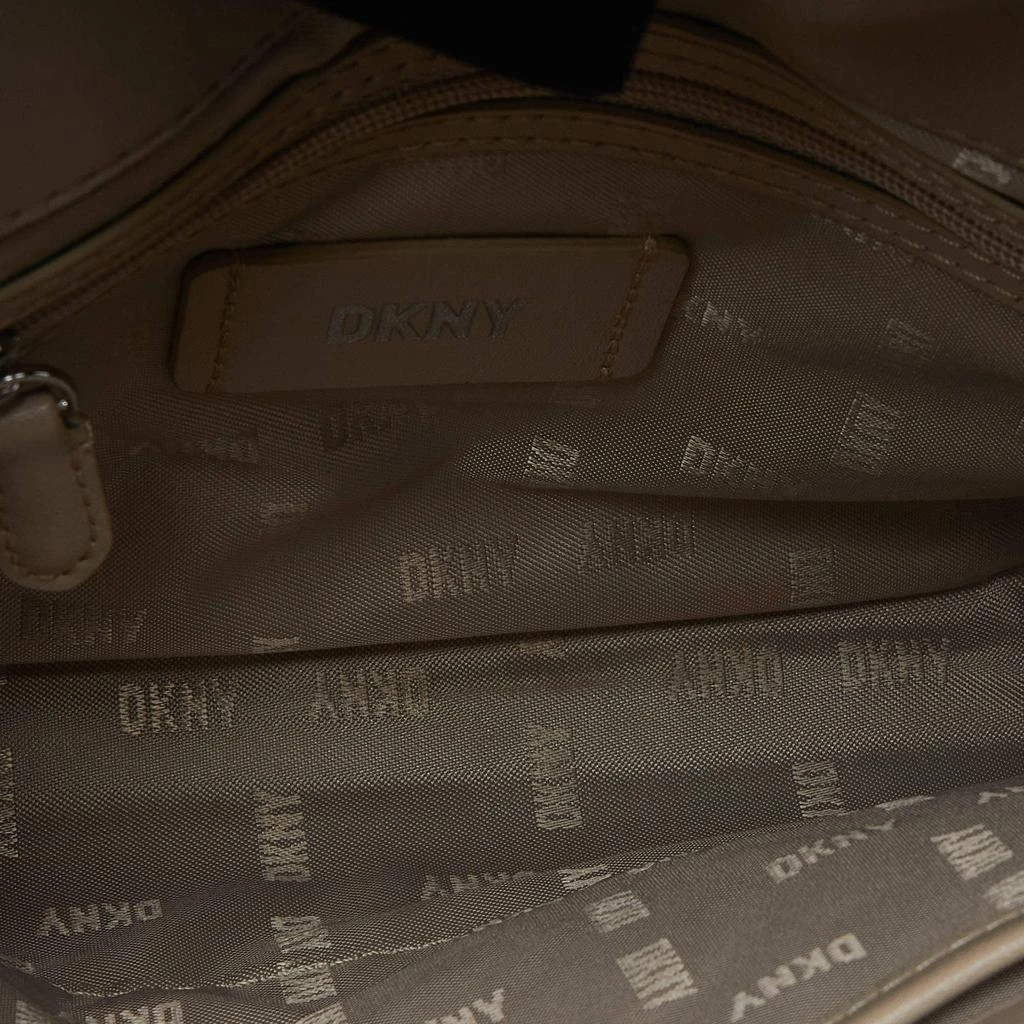 DKNY DKNY Beige Croc Embossed Leather Logo Flap Chain Shoulder Bag 8