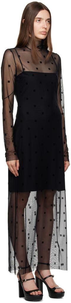 Givenchy Black Sheer Maxi Dress