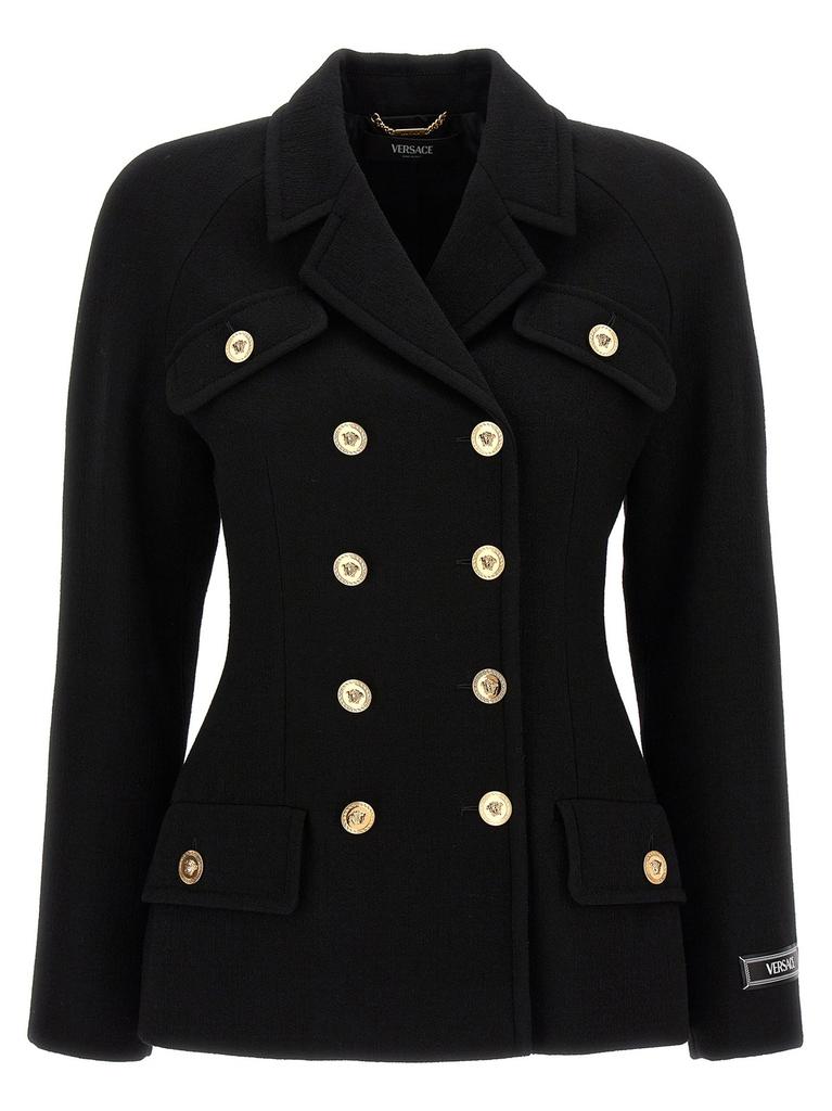 ジャケット Versace Informal Jacket Responsible Stretch Wool Grain De Versace Informal Jacket Responsible Stretch Wool Grain De