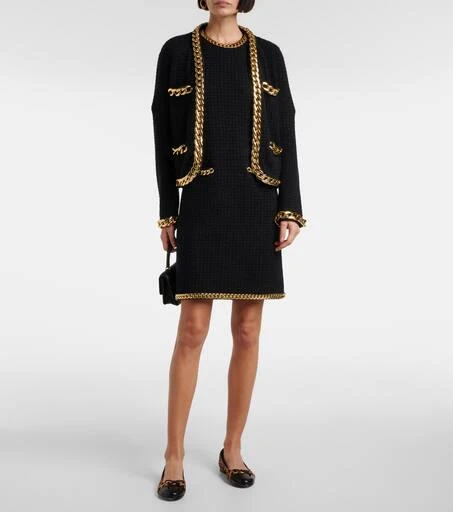Tory Burch Kendra chain-detail wool-blend cardigan 2
