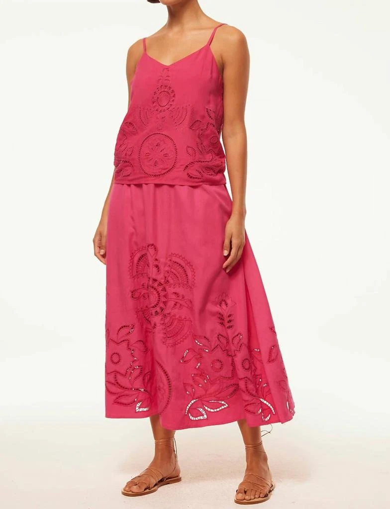 MISA Marcela Top In Pink Eyelet 2