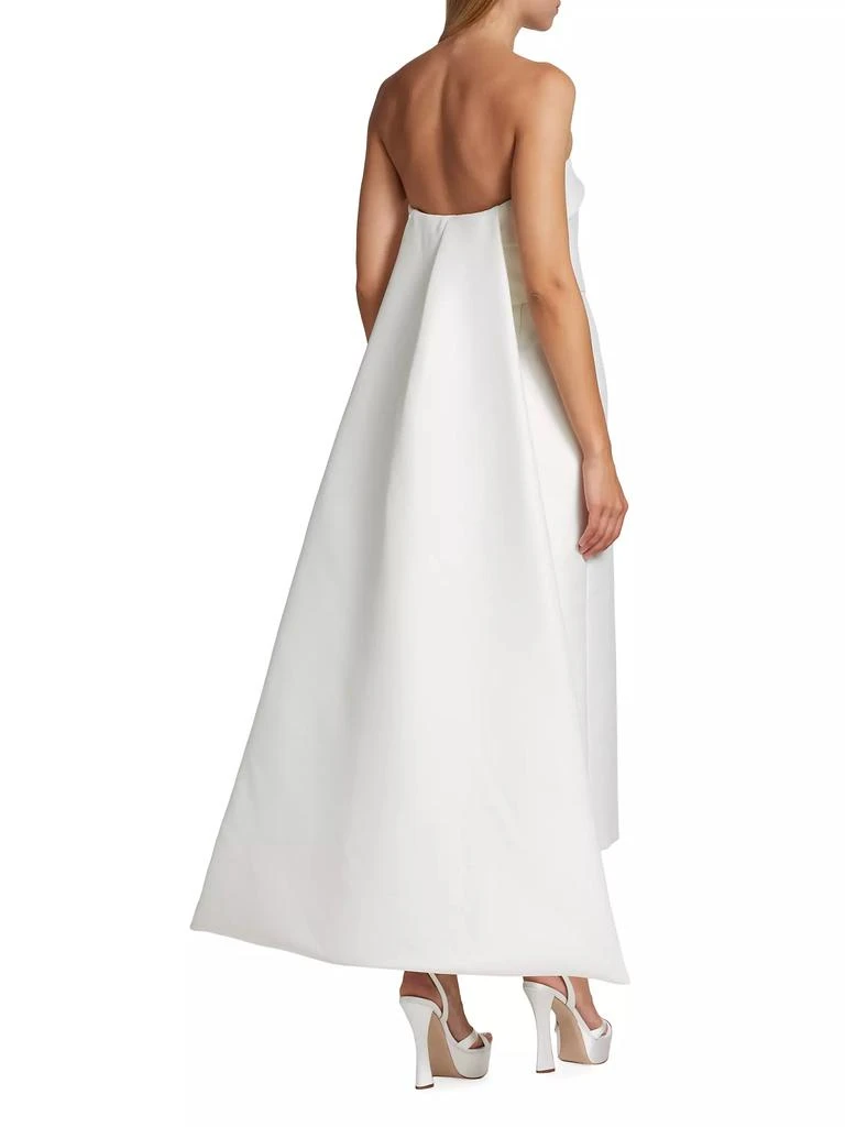 Amsale Mikado Satin Tea-Length Bridal Dress 5