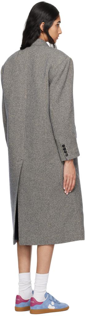 Isabel Marant Black & Beige Lexana Coat FR-36-S - Coats