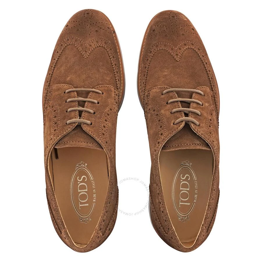 Tods Men's Walnut Light Wingtip Perforated Lace-Ups Derby 3