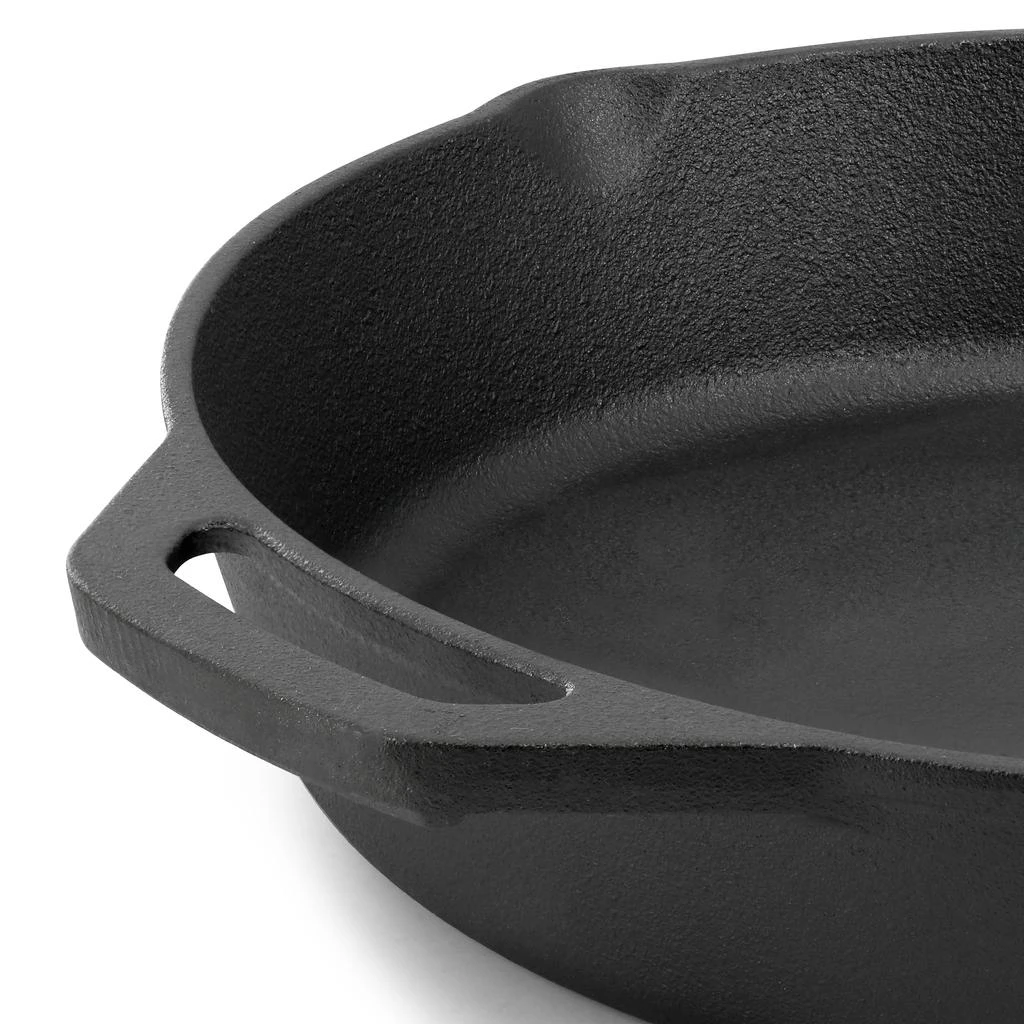 Megachef 12 Inch Pre-Seasoned Cast Iron Skillet with Cast Iron Lid 6