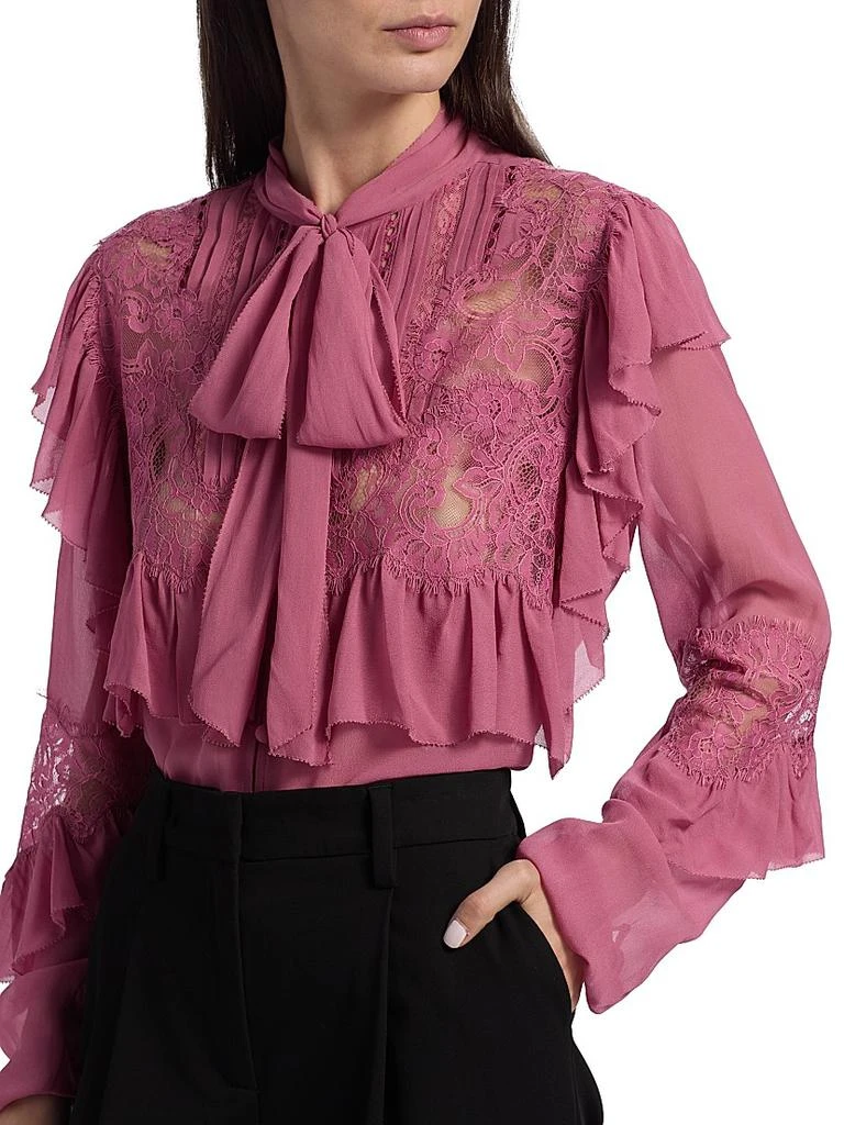 LOVESHACKFANCY Farah Ruffled Chiffon Top 6
